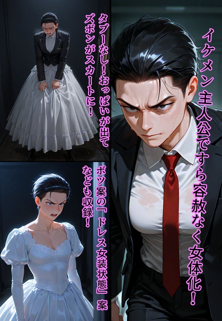 100円画集  バージン・オフィス  〜職場の男たちが、全員ウェディングドレスの処女になった日〜 サンプル5ページ目