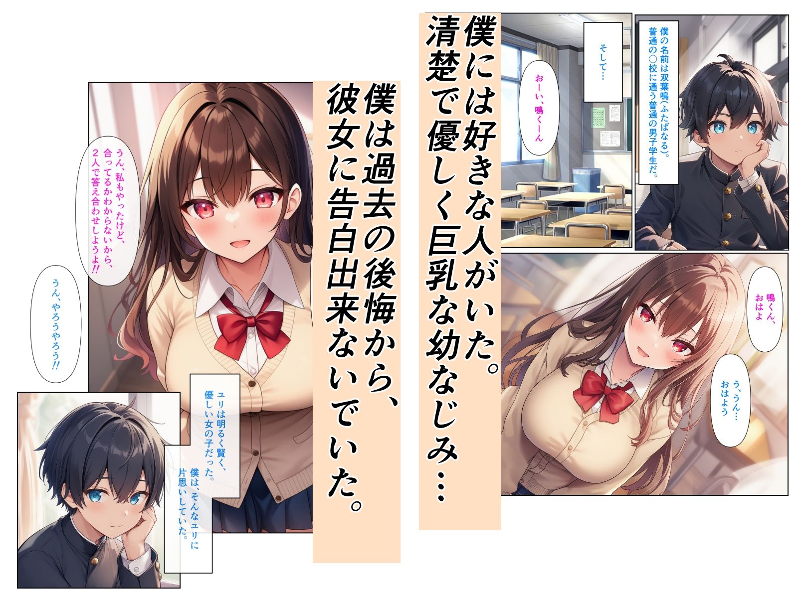 男の僕が女体化ふたなり美少女になったら、憧れの幼なじみに溺愛ラブラブエッチさせられた話 サンプル2ページ目