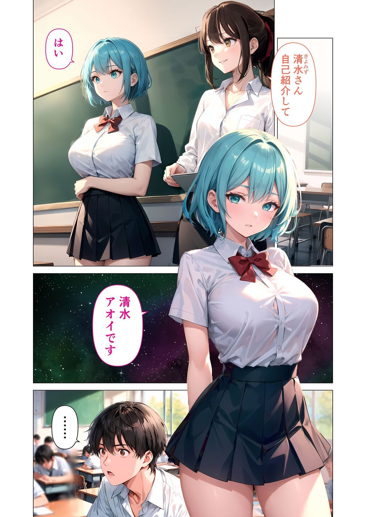 巨乳な××生にヤリたい放題 合冊版 サンプル1ページ目