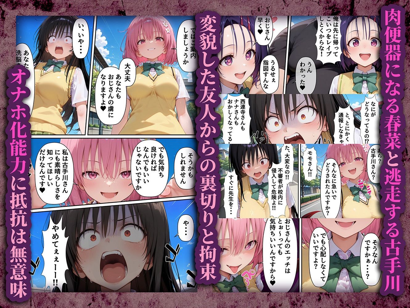 肉便器（オナホ）捕まえた 〜触れて合言葉を言うと生オナホにできるアイテムでヒロインをハントして処女に無責任中出しをキメる〜3 古手川＆春菜編 サンプル2ページ目
