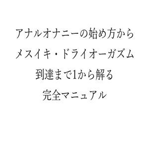 アナルオナニーの始め方から メスイキ・ドライオーガズム 到達までの 1から解る完全マニュアル サンプル1ページ目