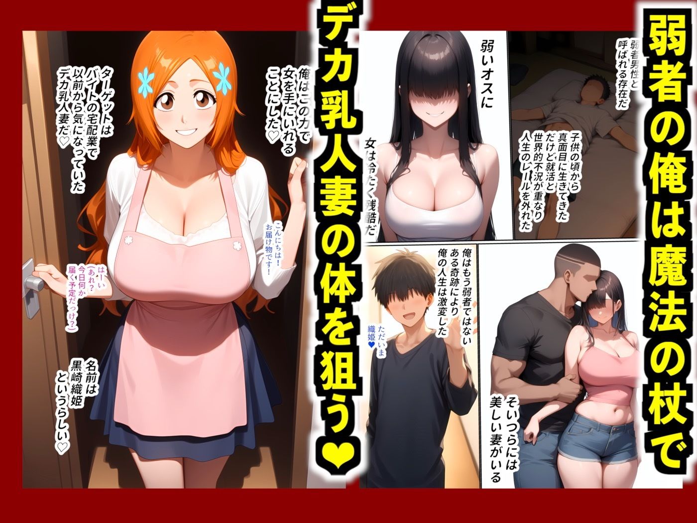 【BLE●CH孕ませ 1】催●で井●織姫を寝とったら…最初は反抗するが放尿＆アナル責めで快楽堕ち…俺の子を妊娠＆出産した話 サンプル1ページ目