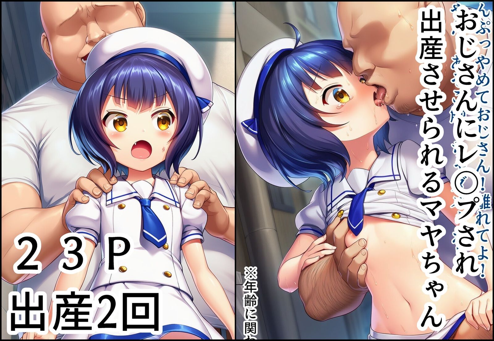おじさんにレ〇プされて出産させられるマヤちゃん サンプル1ページ目