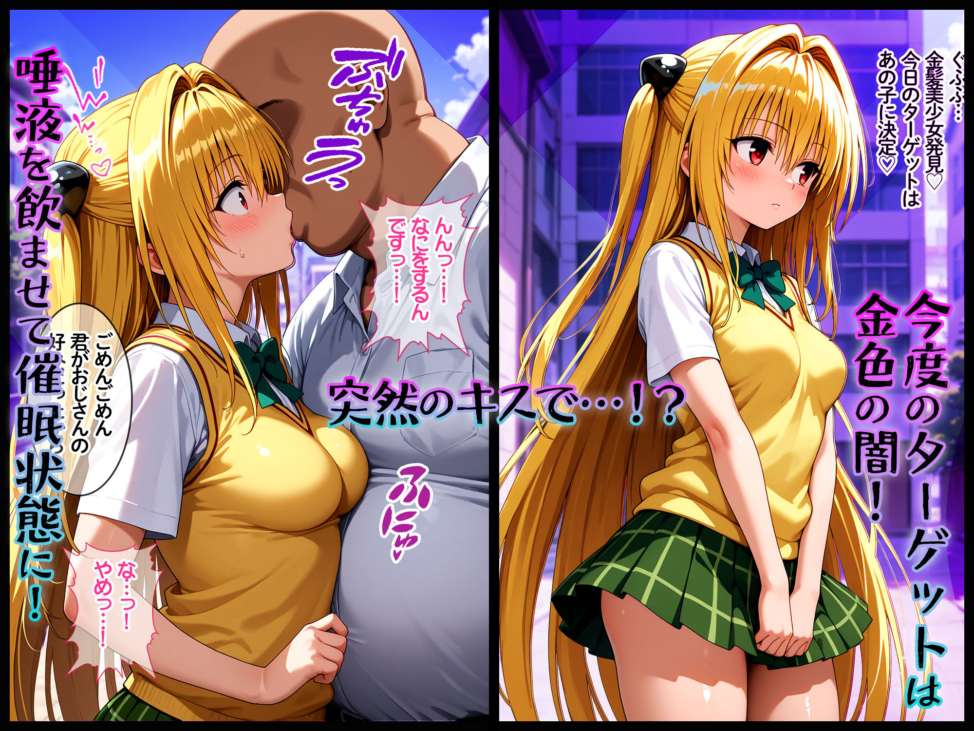 キスで催●！？変態おじさんに好き勝手されてヤミ完堕ち  〜前編〜 サンプル1ページ目