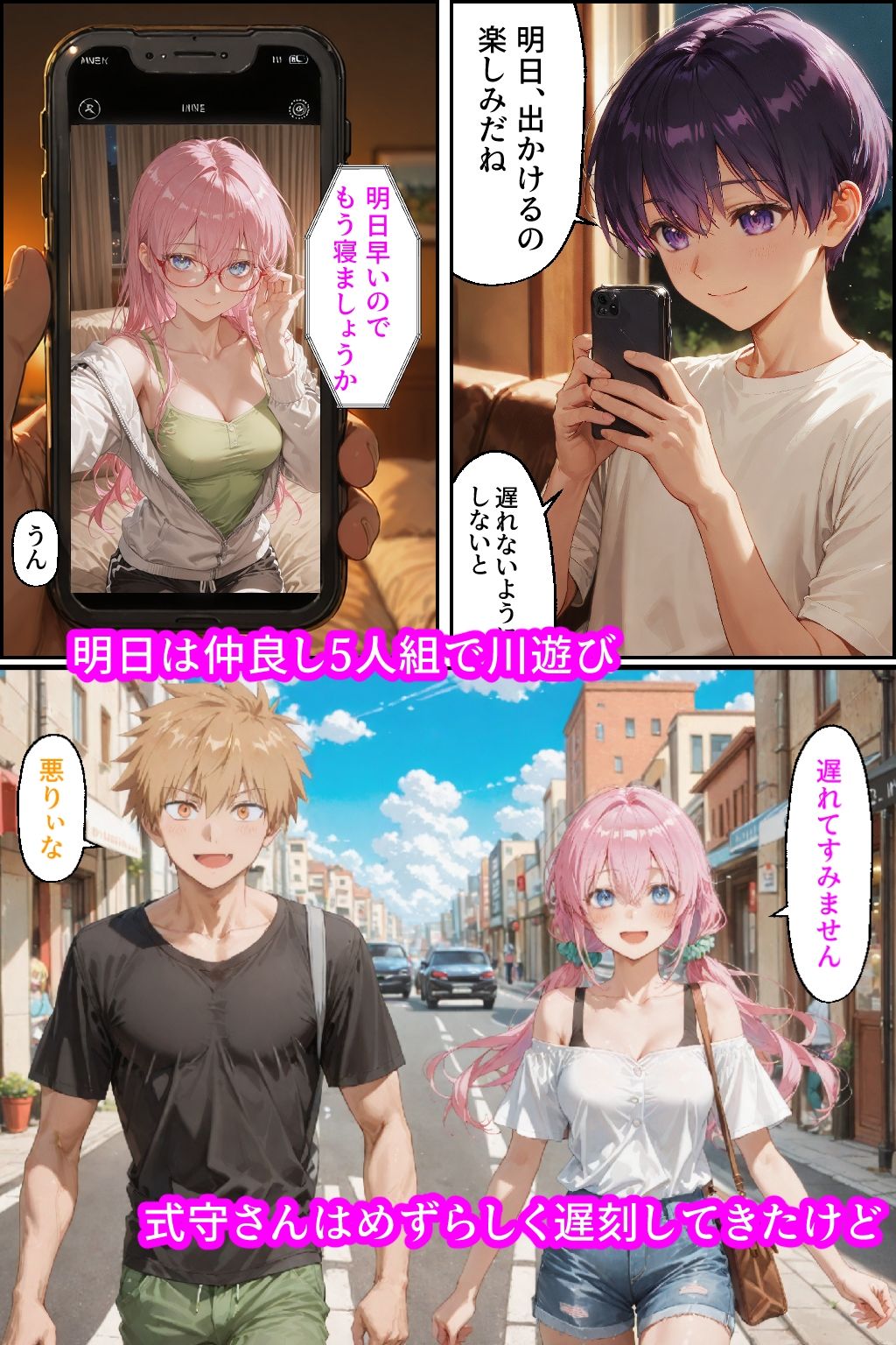 可愛いだけにされちゃう式守さん3（川遊びの日の式守さん） サンプル1ページ目