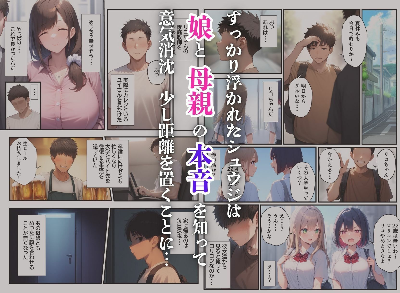 隣に引っ越してきた美人母娘とハーレム親子丼 サンプル5ページ目