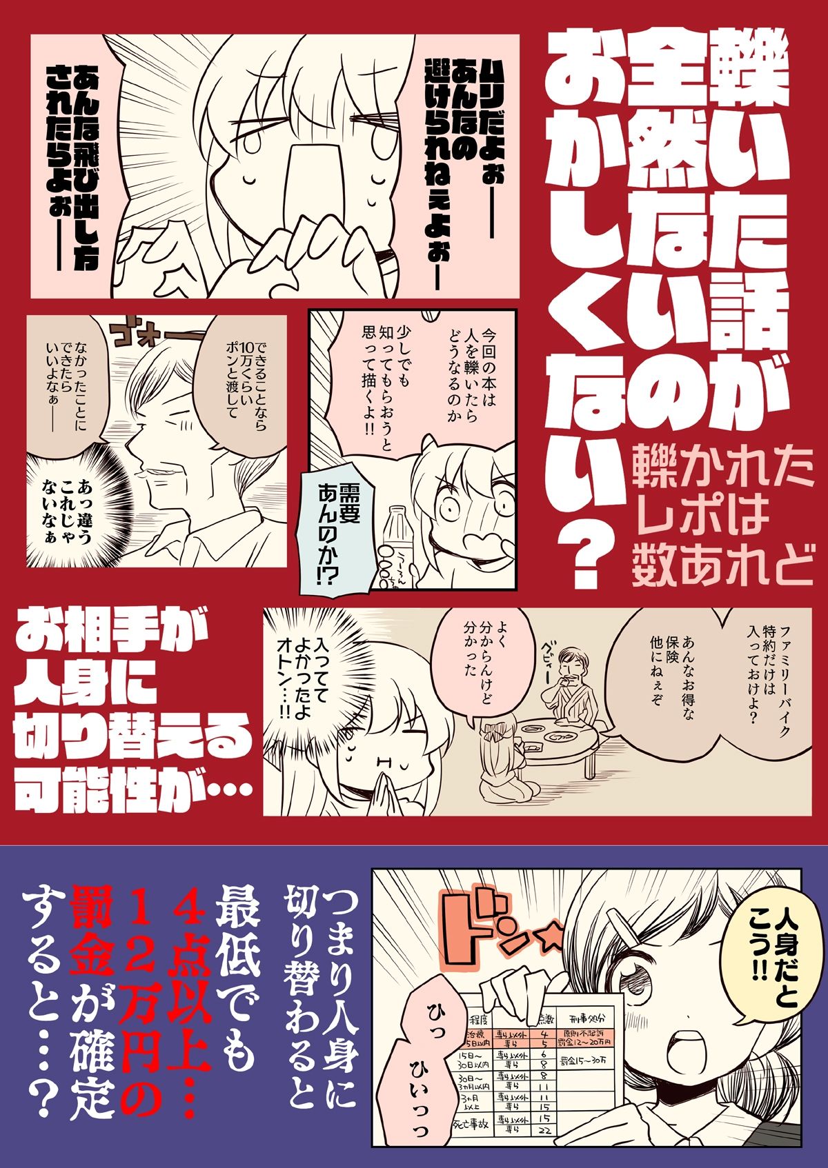 バイクで人を轢いた話。 サンプル10ページ目