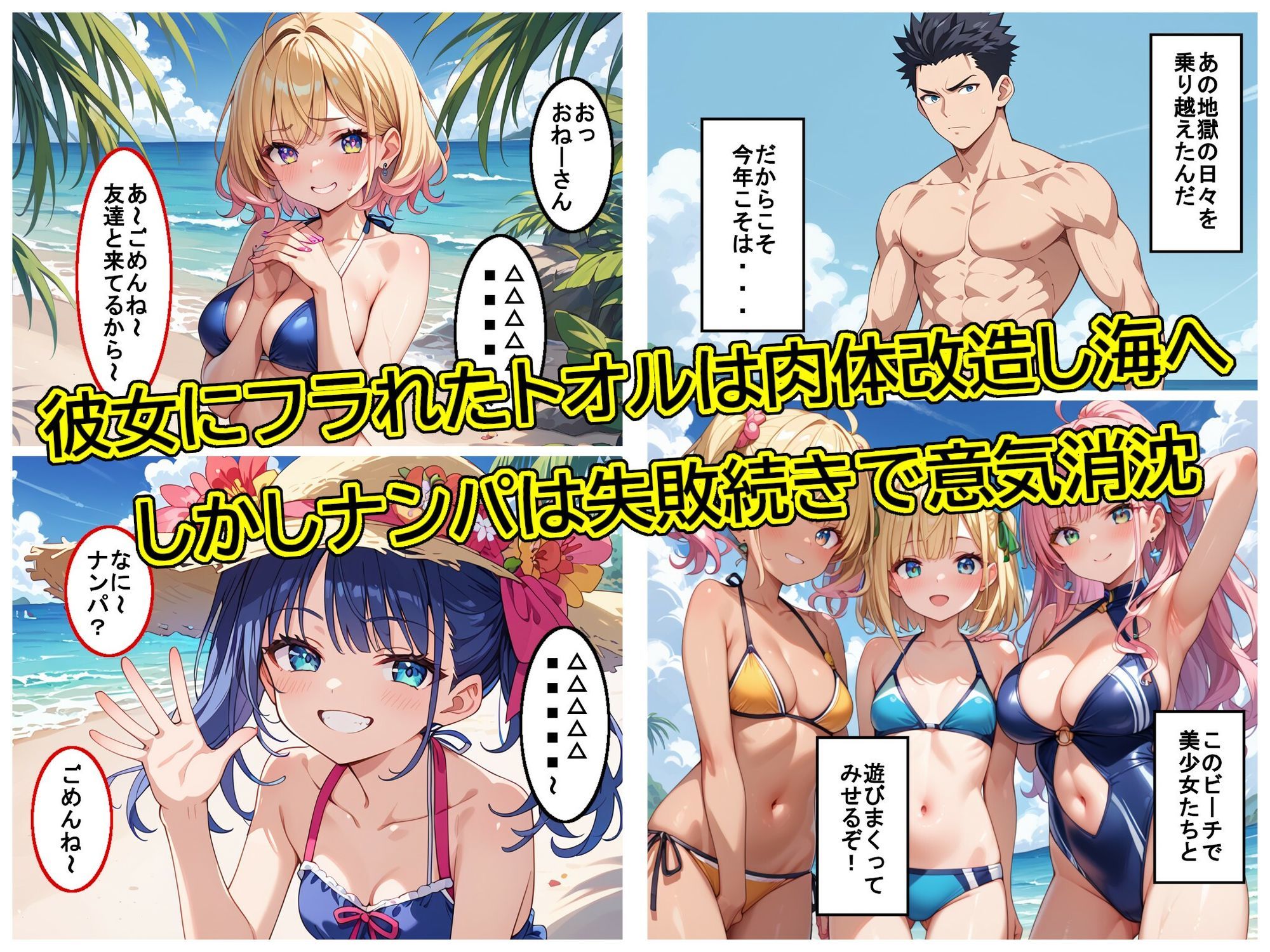夏はやっぱりこんがり焼けた黒ギャルと青姦するしかない！ サンプル2ページ目