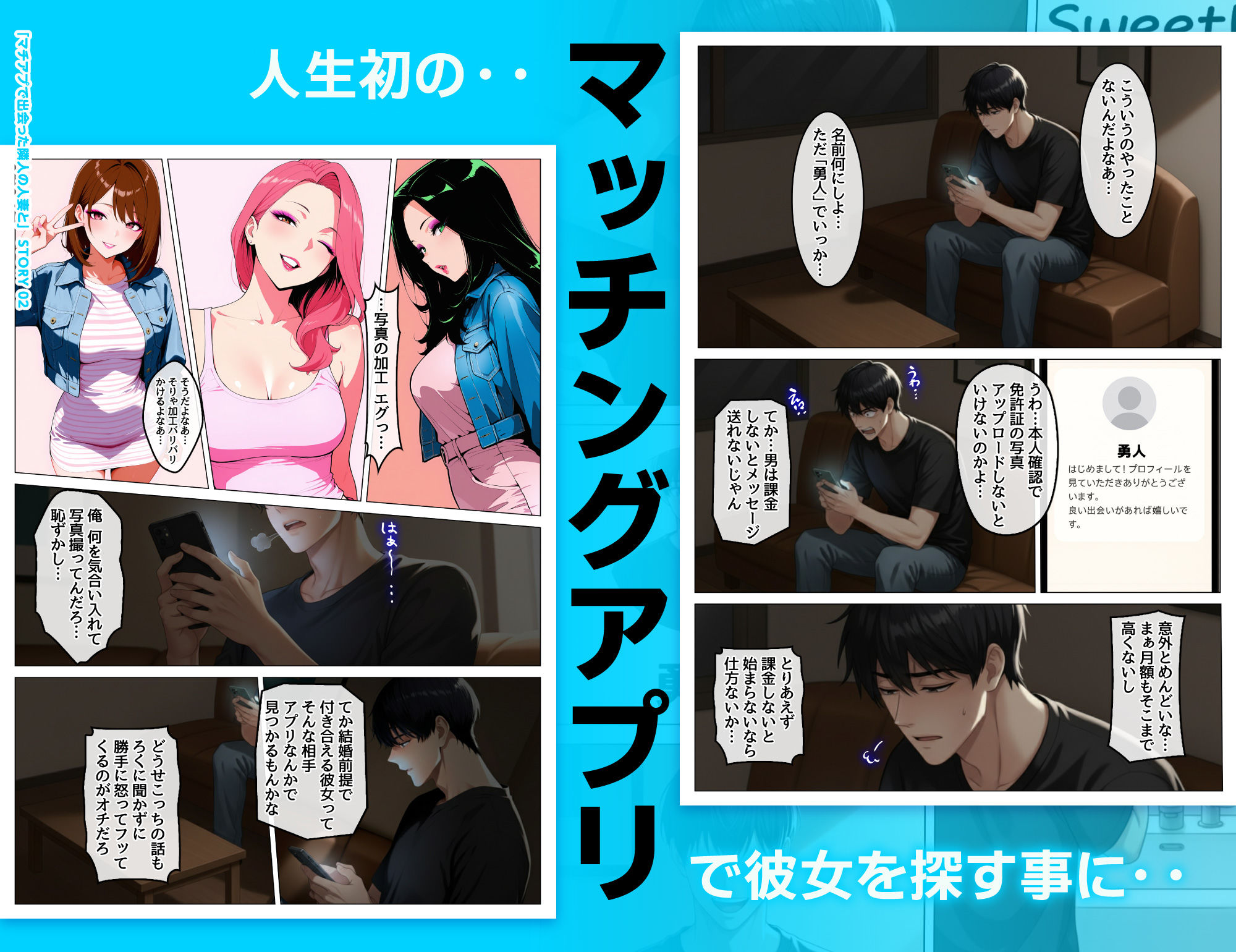マッチングアプリで出会ったむちむち美女が、まさかの隣人で人妻だった件 サンプル2ページ目