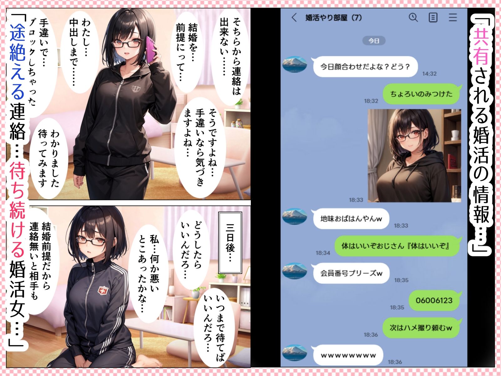 結婚に憧れる婚活女子（32）が婚活アプリでヤラレまくる話 サンプル8ページ目