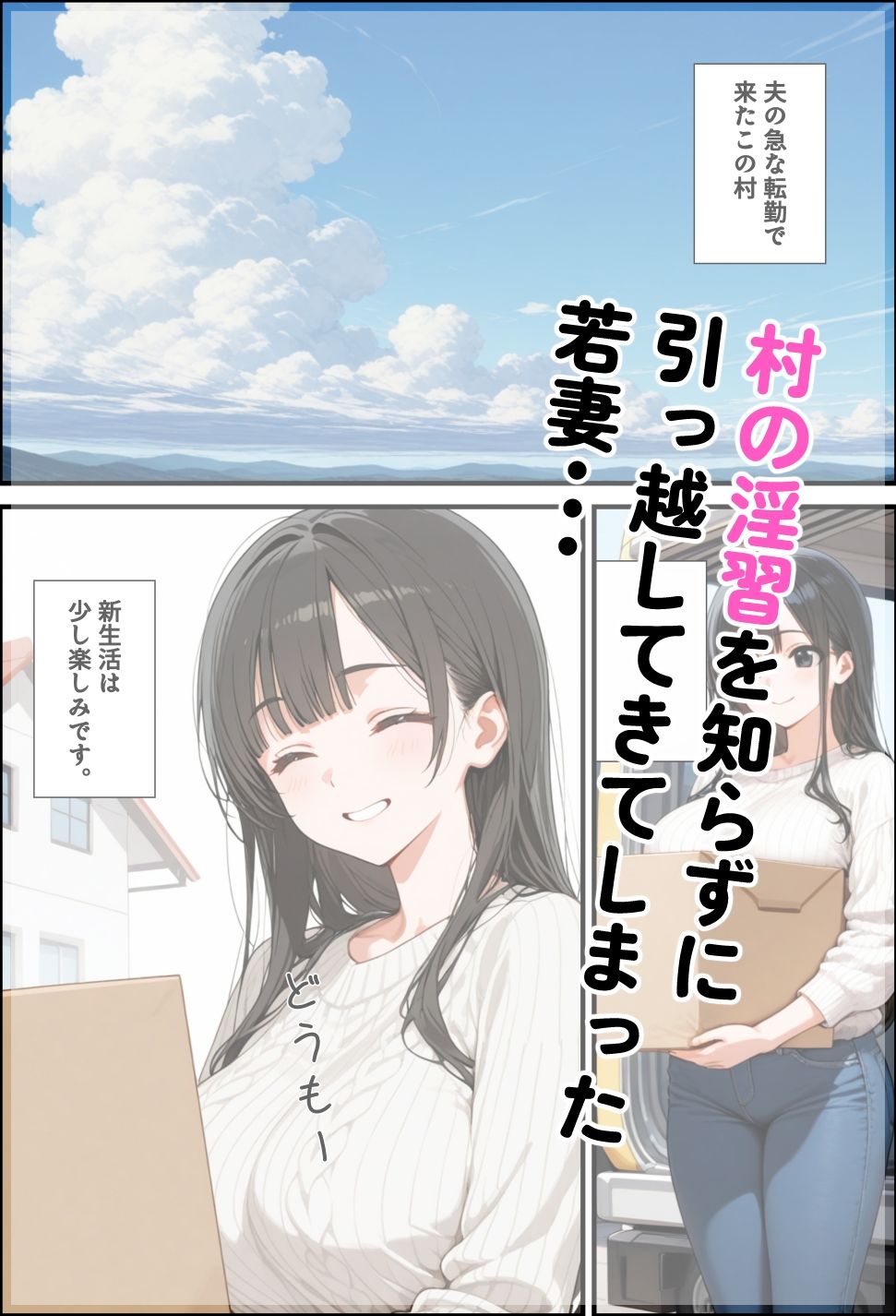 淫習のある村に何も知らずに引っ越してきた若妻をつまみ食いしたら、自分の妻が寝取られた話。 サンプル1ページ目
