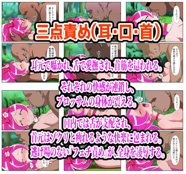 プリキュア同人 キュアブロッサム拘束×種付け調教 サンプル6ページ目