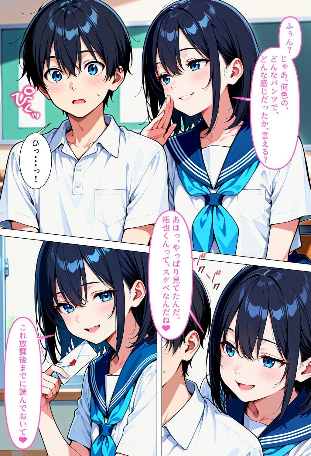 転校先の女の子が男の娘で、ち♂ち♂でお仕置きされた話 サンプル4ページ目