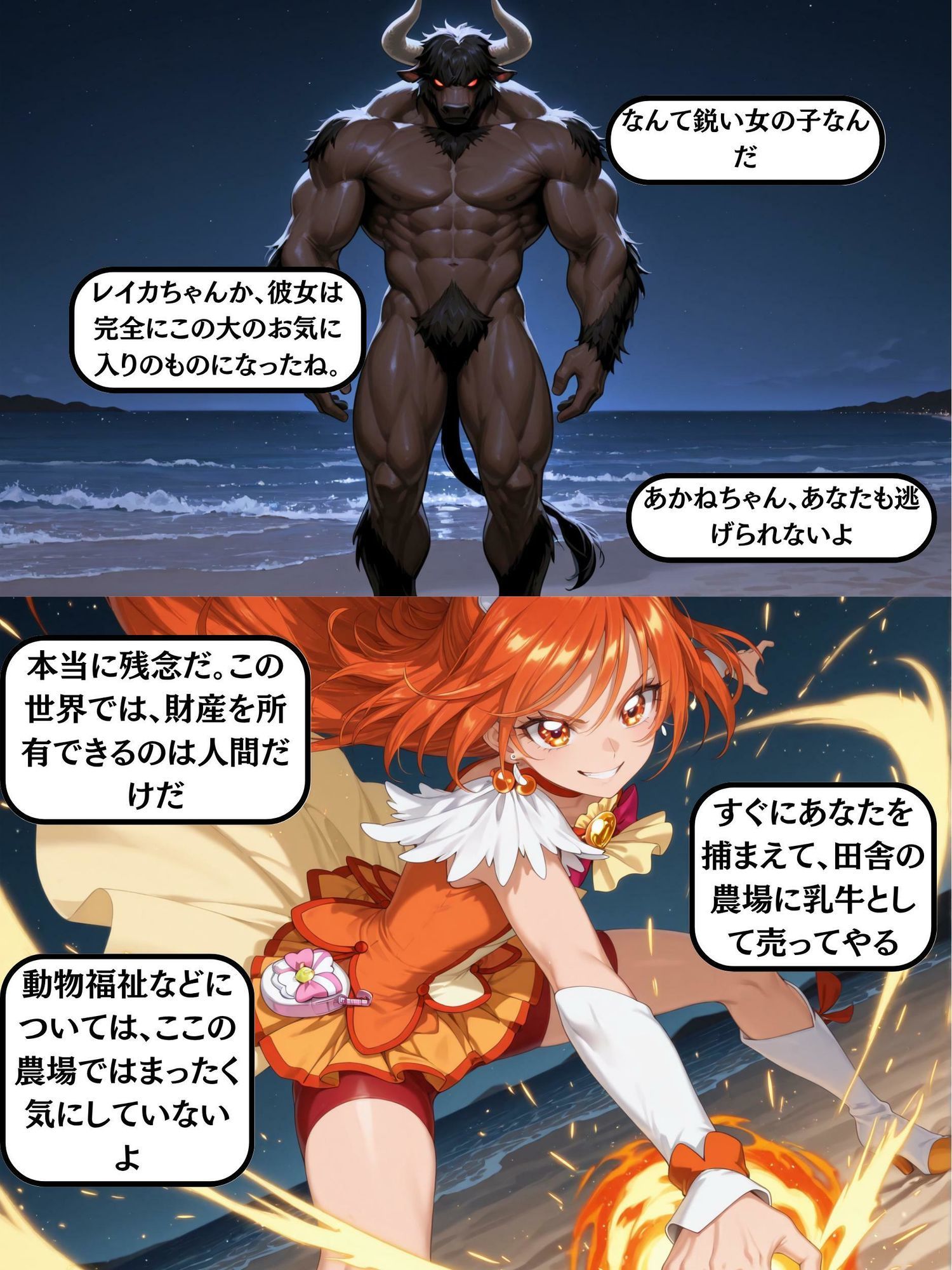 米ノタウロスと魔法少女 サンプル1ページ目