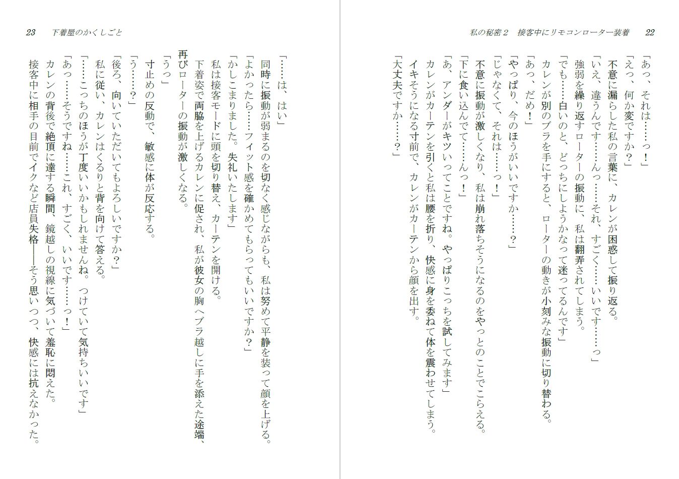 下着屋のかくしごと サンプル1ページ目