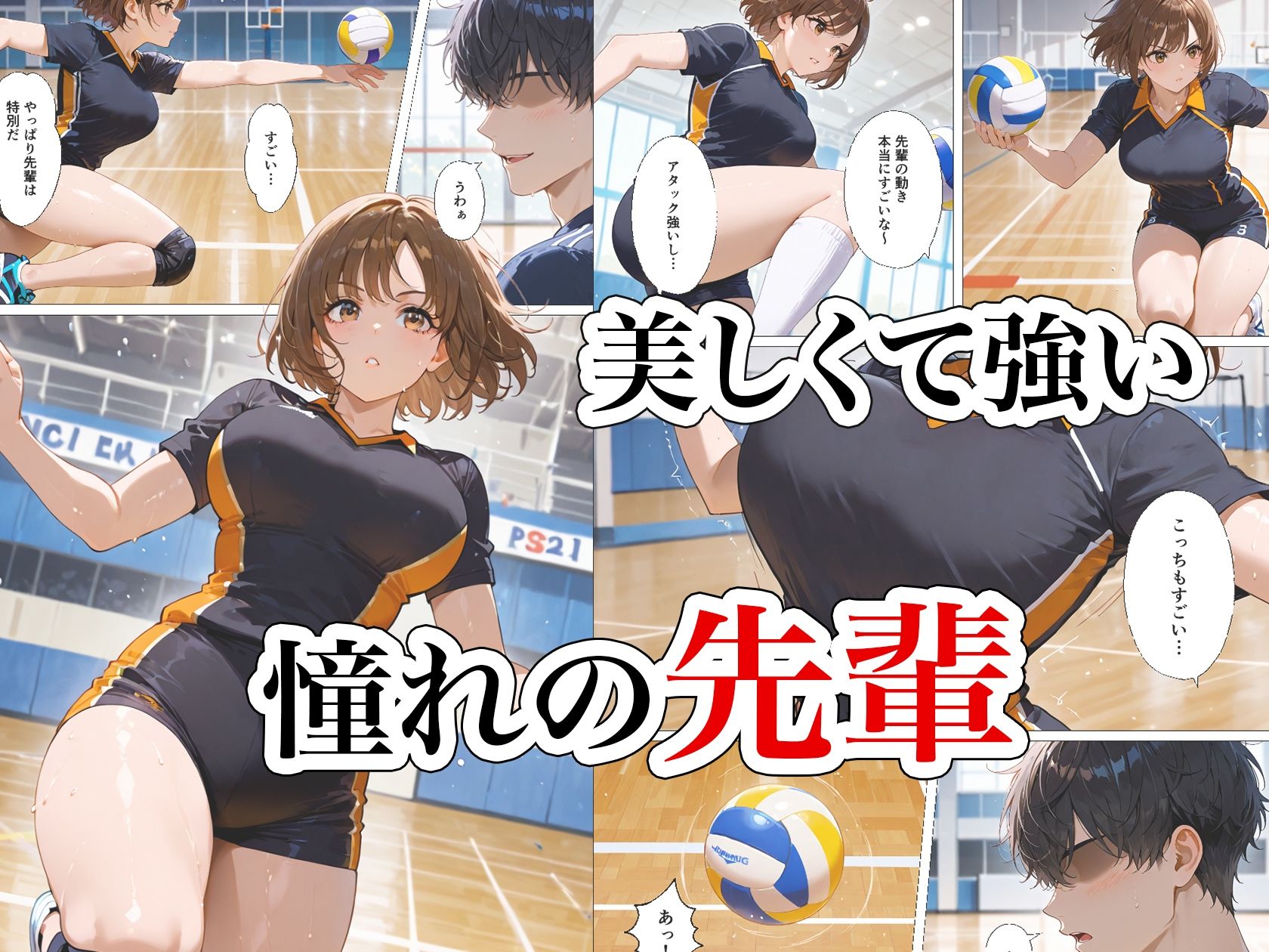 練習より激しい先輩との禁断レッスン サンプル1ページ目