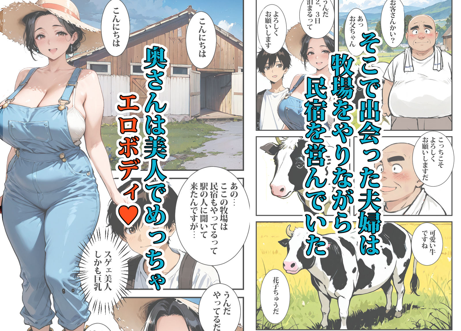 田舎の牛おばさんはドスケベで、何でもしてくれた サンプル2ページ目