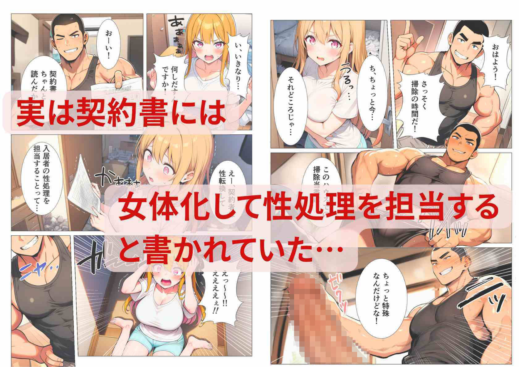 性転換シェアハウス！俺の身体でみんなの性処理係 サンプル3ページ目