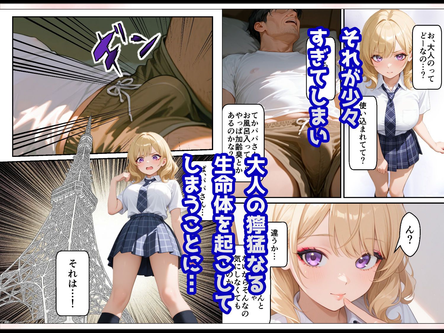 普段はマジメなお父さん、宅飲みで酔って寝ていたらお小遣いをもらいにきた白ギャルな姪っ子にイタズラされてしまう サンプル6ページ目