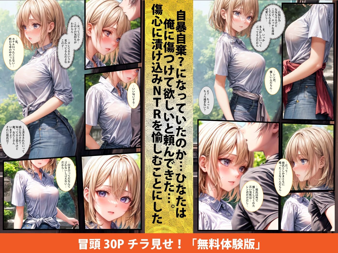 【実話】連続NTR:マンネリ化の女（21）が出会い系でNTRヤリ捨て傷心だったので追撃寝取ったらドツボにハマっていた話 サンプル6ページ目