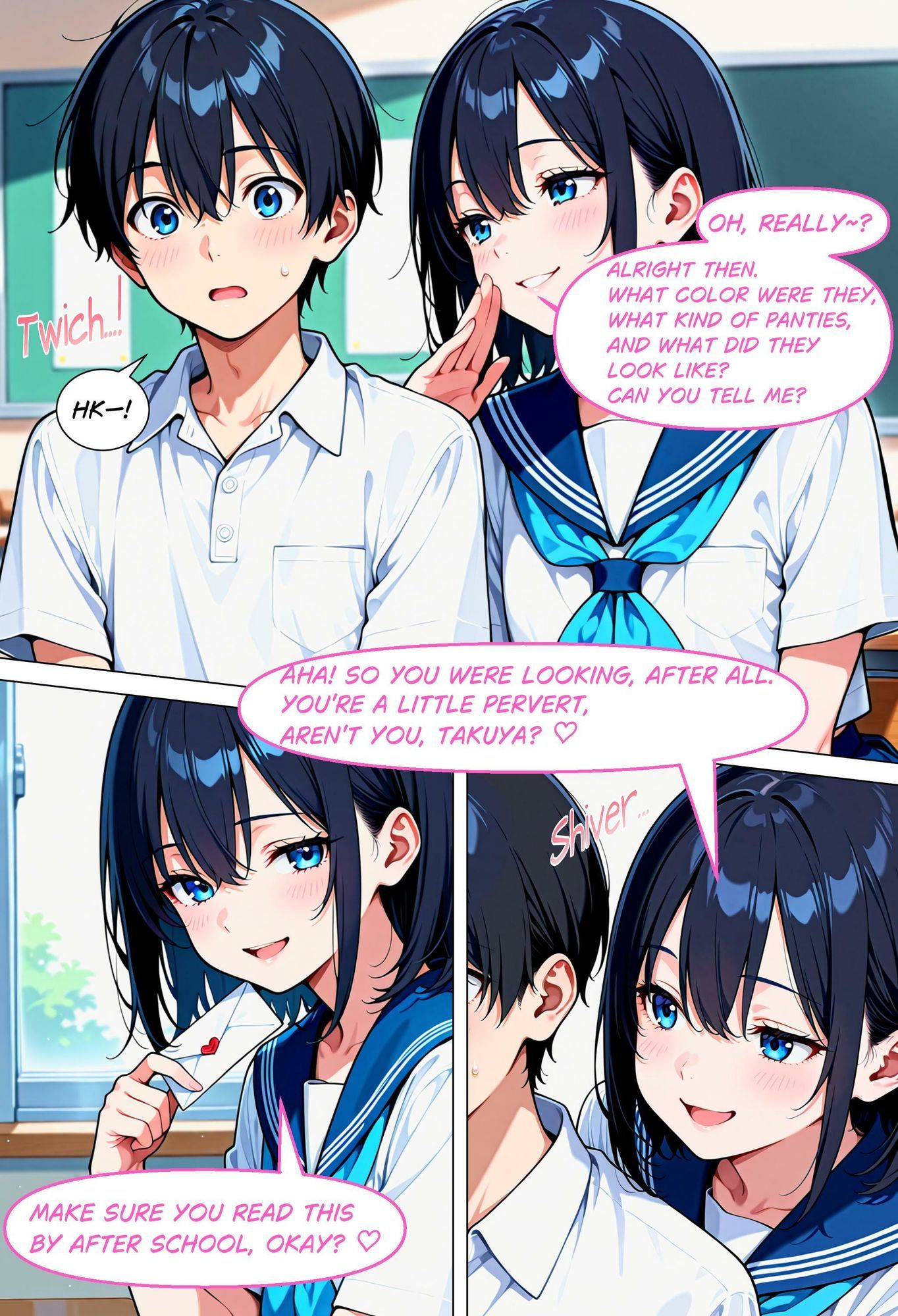 【ENGLISH】I TRANSFERRED SCHOOLS AND WAS PUNISHED BY A FEMBOY’S D♂CK サンプル4ページ目