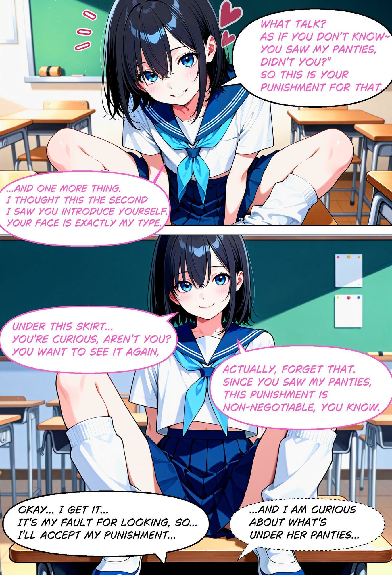 【ENGLISH】I TRANSFERRED SCHOOLS AND WAS PUNISHED BY A FEMBOY’S D♂CK サンプル6ページ目