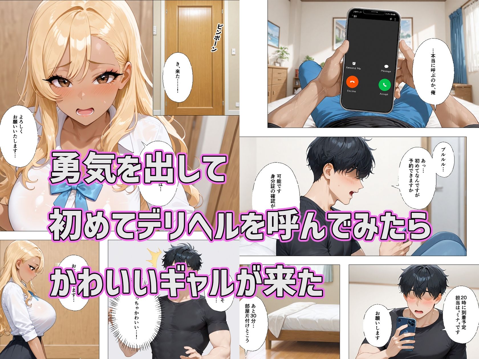 デリヘル呼んだら敏感ギャルが来た サンプル1ページ目