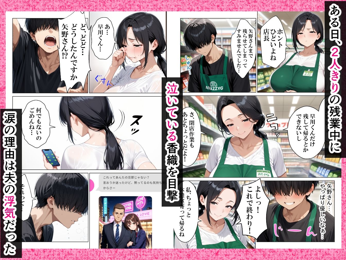 本気で好きになったバイト先の人妻を寝取って壊れるまで中出しセックスした話 サンプル3ページ目