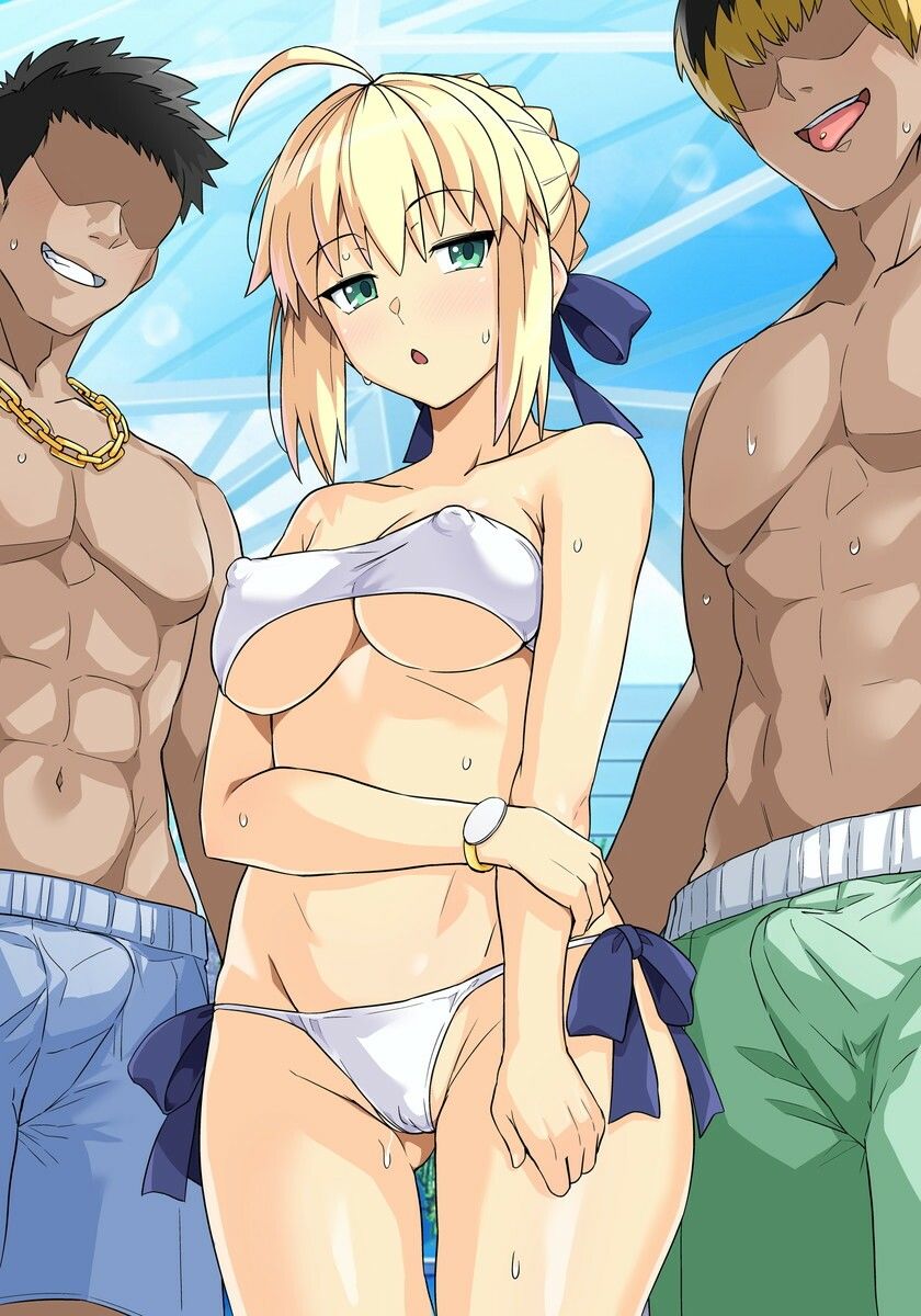 セイバーさん ヤリモクナンパ待ち プール編 （おまけミニCG集つき） サンプル9ページ目