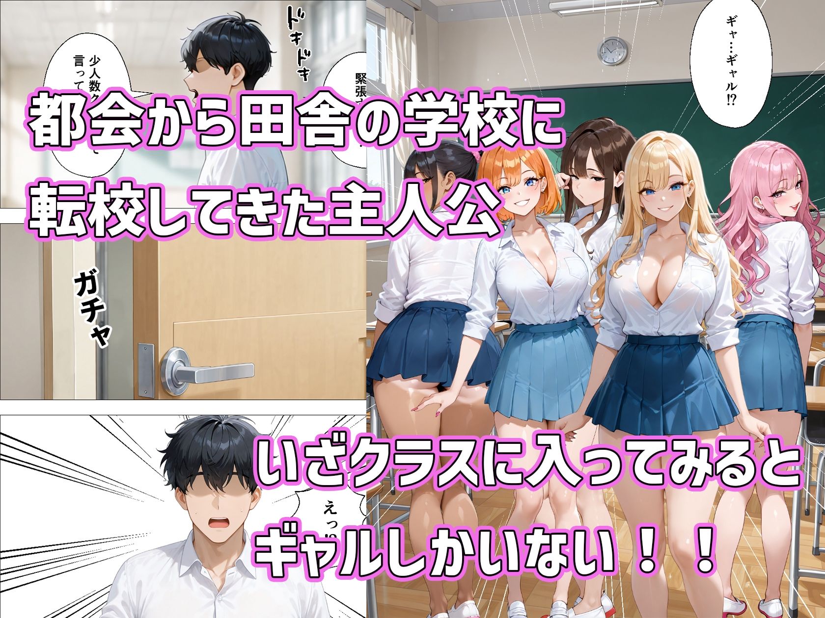 転校したらギャルしかいなかった話 サンプル1ページ目