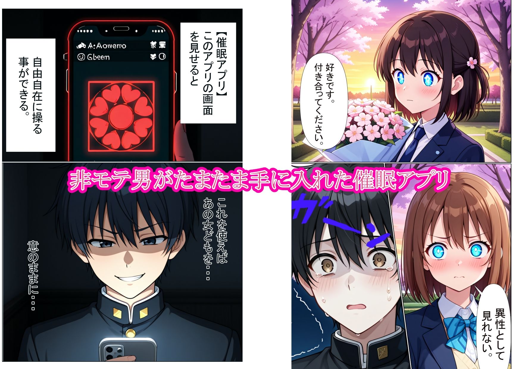 催●アプリを使用し、母娘を完全に性奴●にする話 サンプル1ページ目