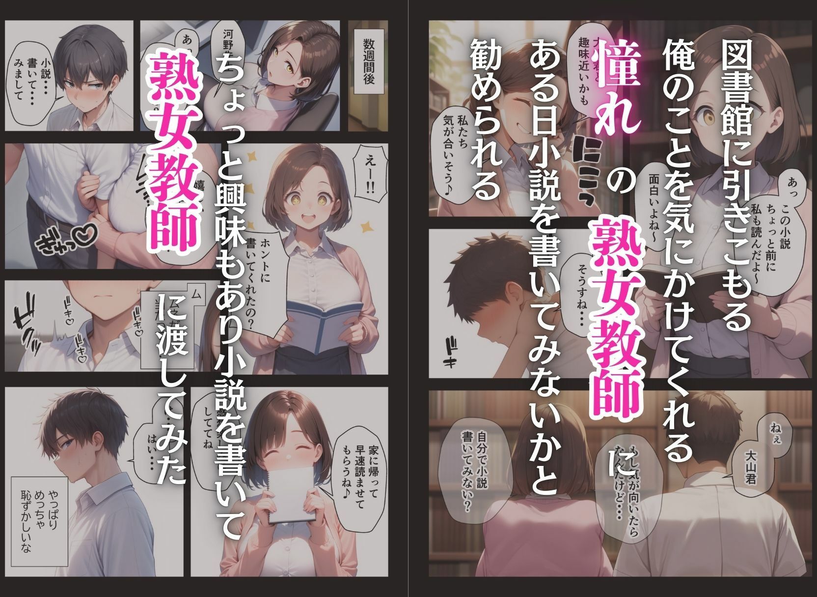 憧れのむちむち熟女教師と特別課外セックスで童貞卒業 サンプル1ページ目