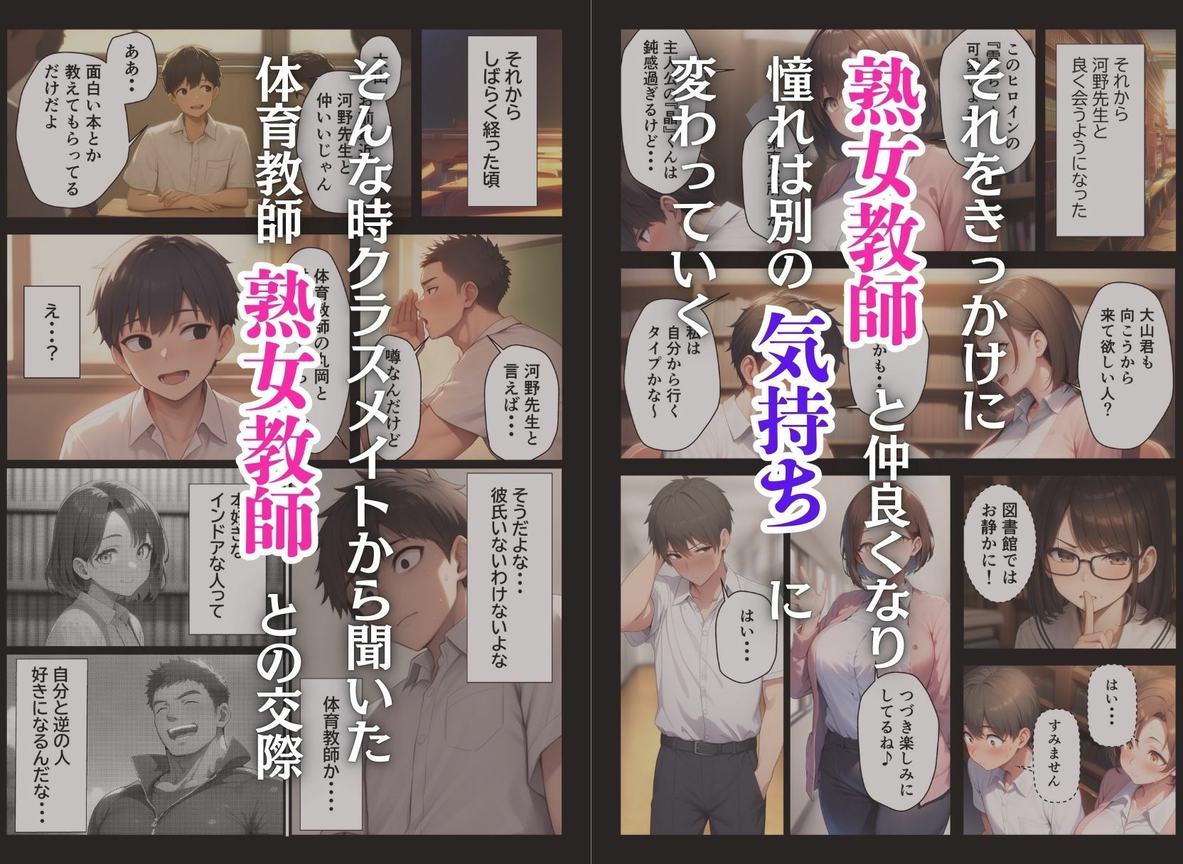 憧れのむちむち熟女教師と特別課外セックスで童貞卒業 サンプル2ページ目