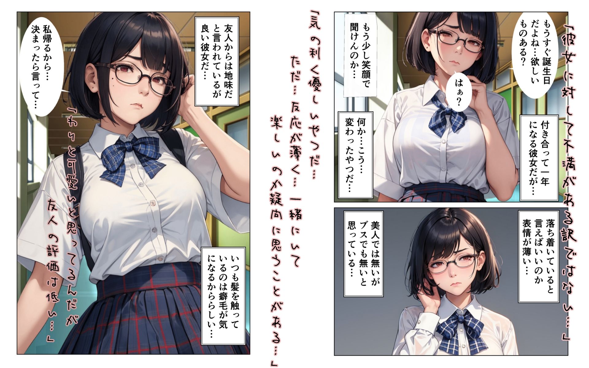 ぶさかわ彼女を先輩に寝取らせたら見たことない景色が見えた・・・ サンプル1ページ目