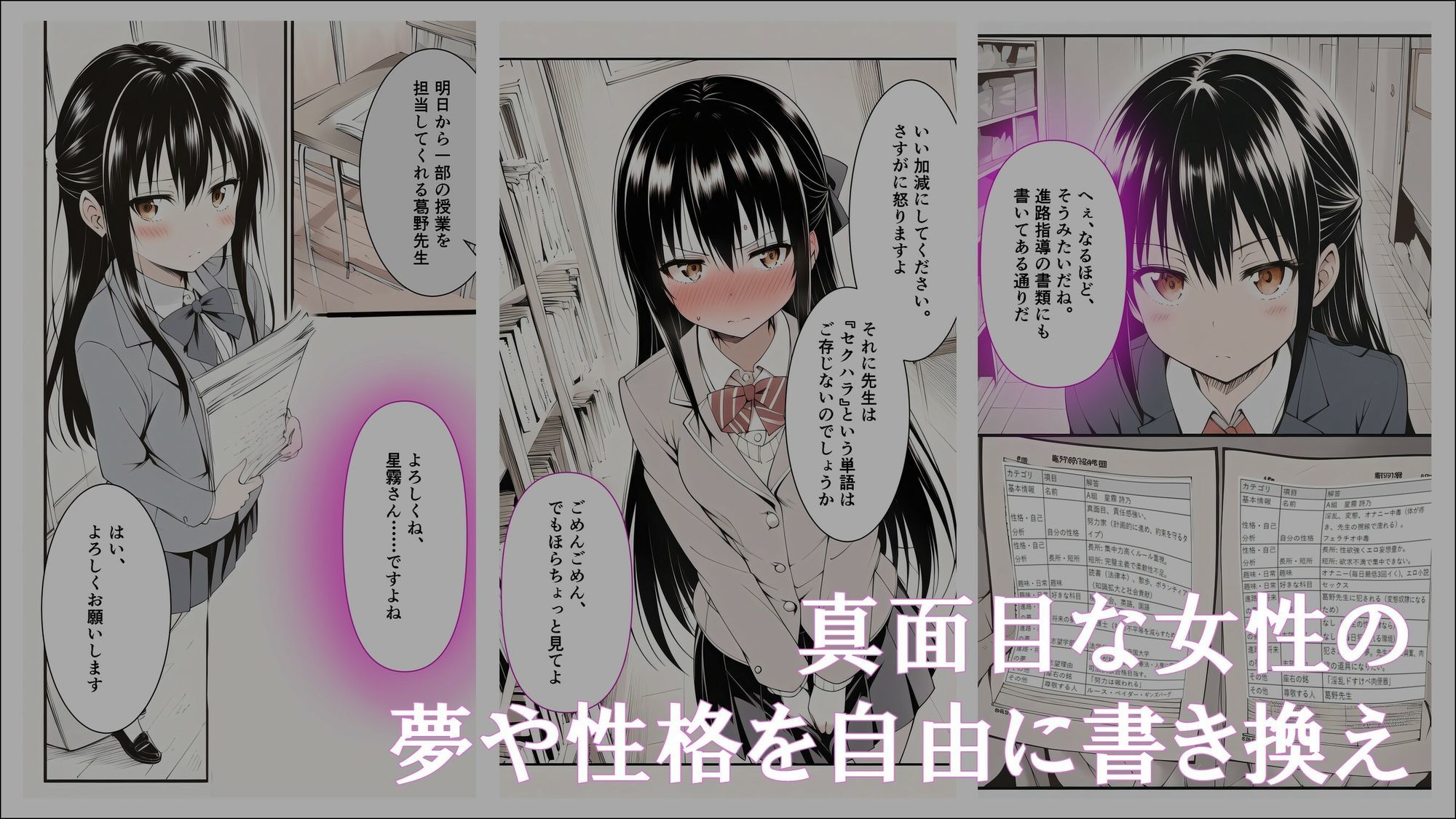 設定ハック『将来の夢は弁護士でした』 サンプル1ページ目