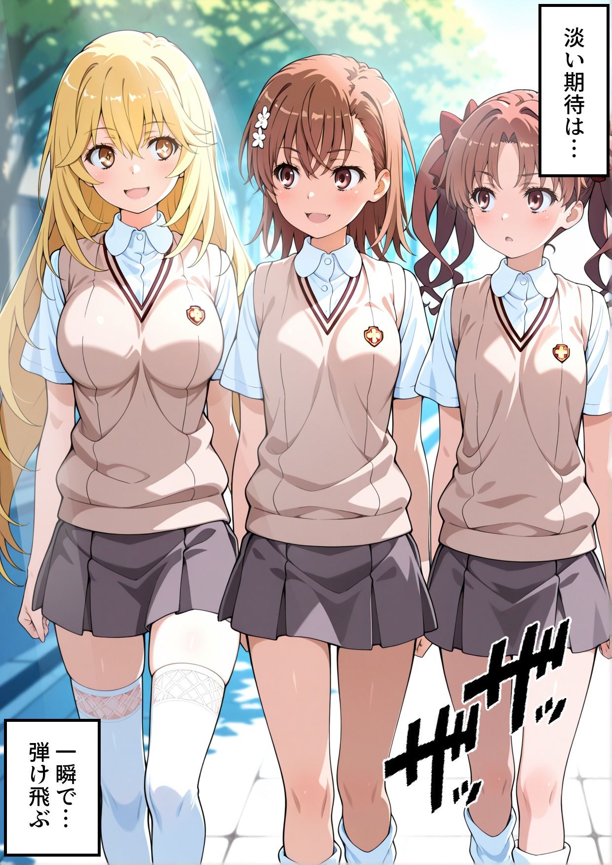 【前編】学園〇眠ヒロインズ  とある科学の超〇磁砲  御坂美琴編 サンプル3ページ目