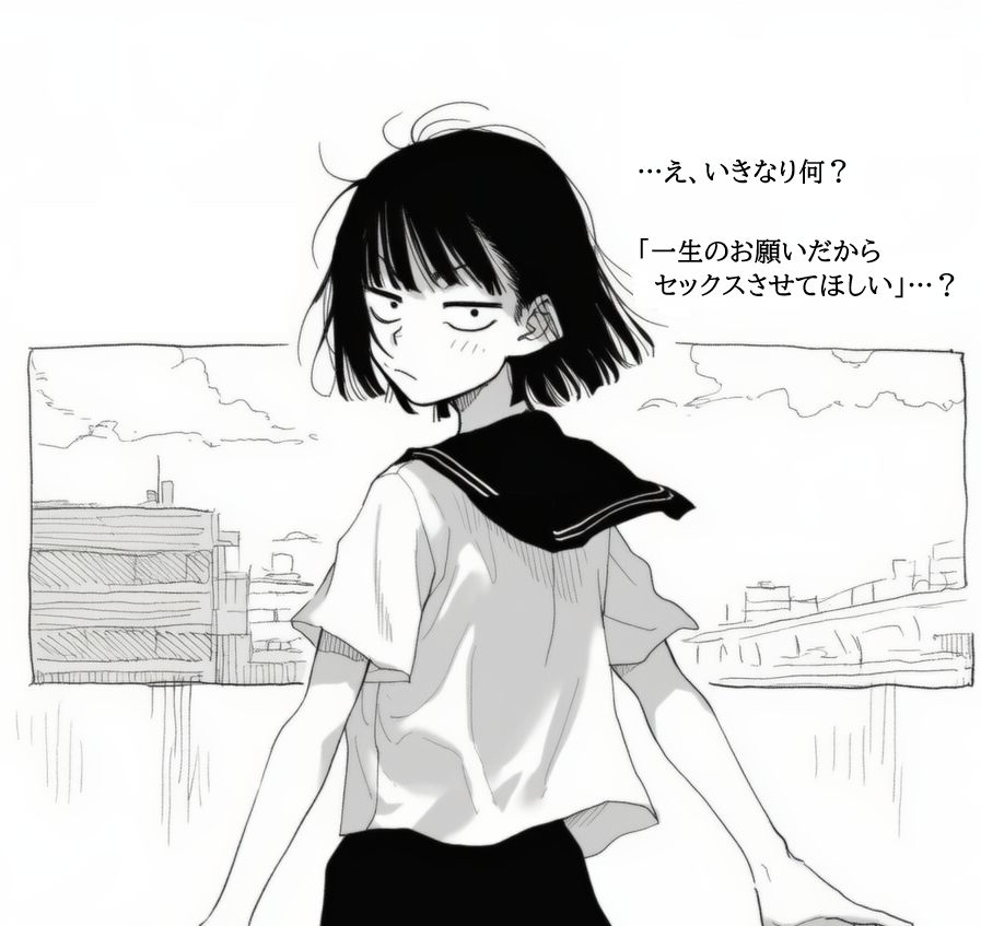 目つきが悪いダウナー系サブカルJKに無許可中出しして妊娠させる サンプル1ページ目