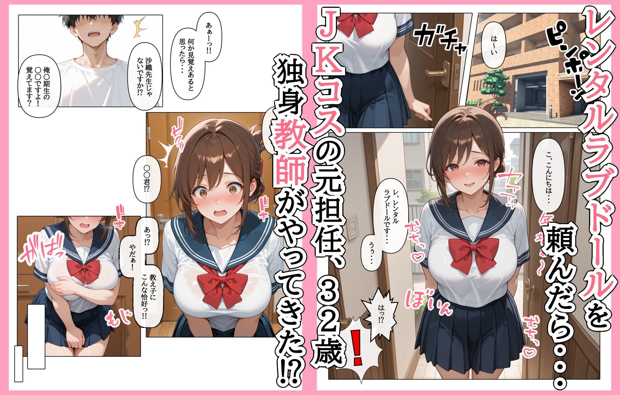 ラブドール頼んだら、JKコス教師が来た サンプル1ページ目