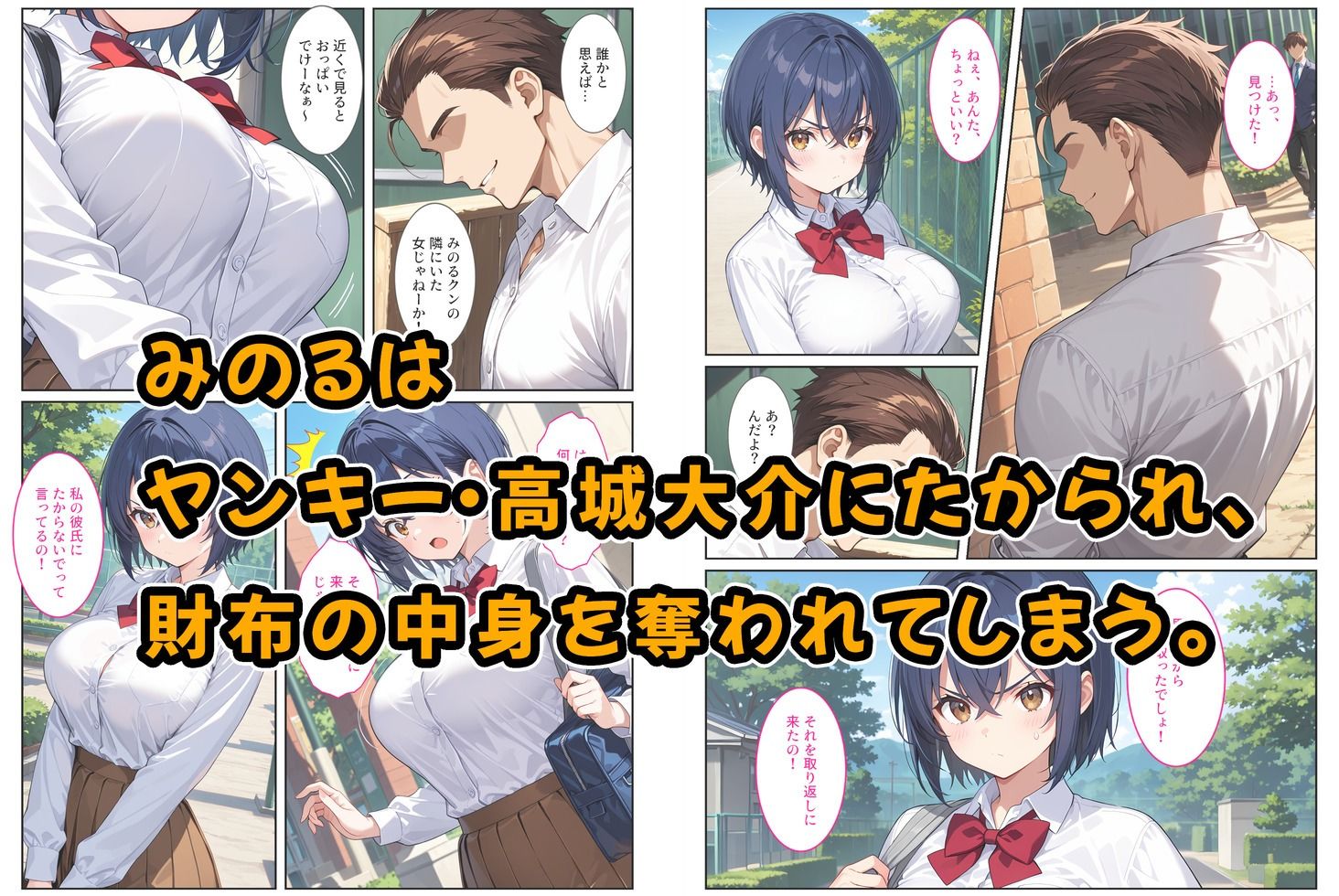 僕の爆乳彼女が絶倫ヤンキーに寝取られて性玩具にされる話 サンプル2ページ目