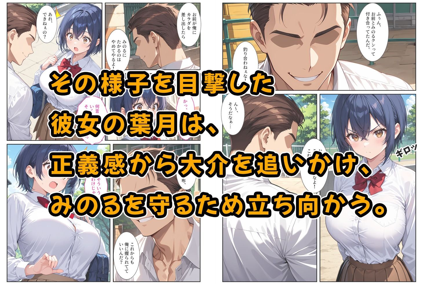 僕の爆乳彼女が絶倫ヤンキーに寝取られて性玩具にされる話 サンプル3ページ目