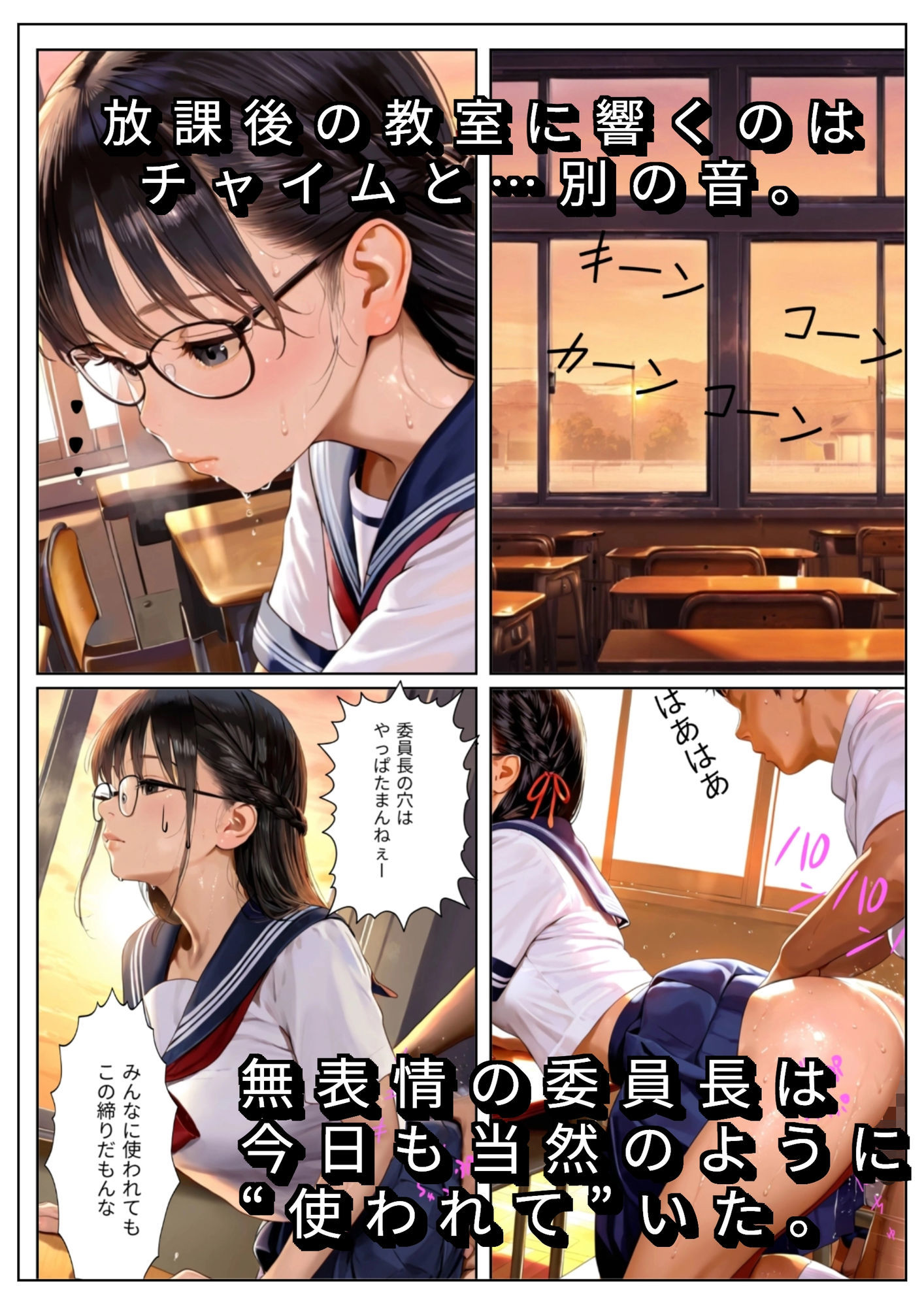 無表情の委員長はみんなの玩具 サンプル1ページ目