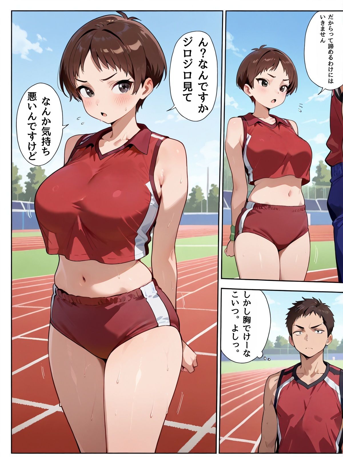 強気な陸上部女子が生中出しで子宮開発されて堕ちる汗だくエッチ サンプル1ページ目