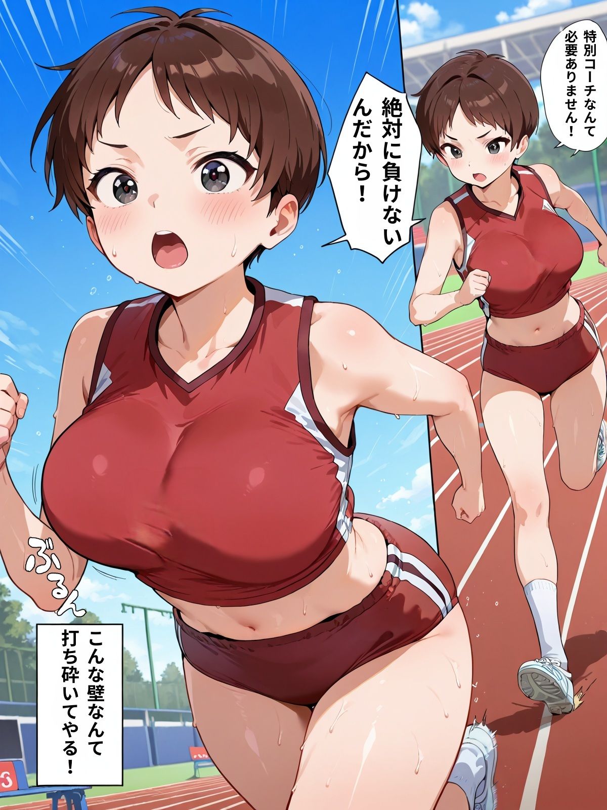 強気な陸上部女子が生中出しで子宮開発されて堕ちる汗だくエッチ サンプル2ページ目
