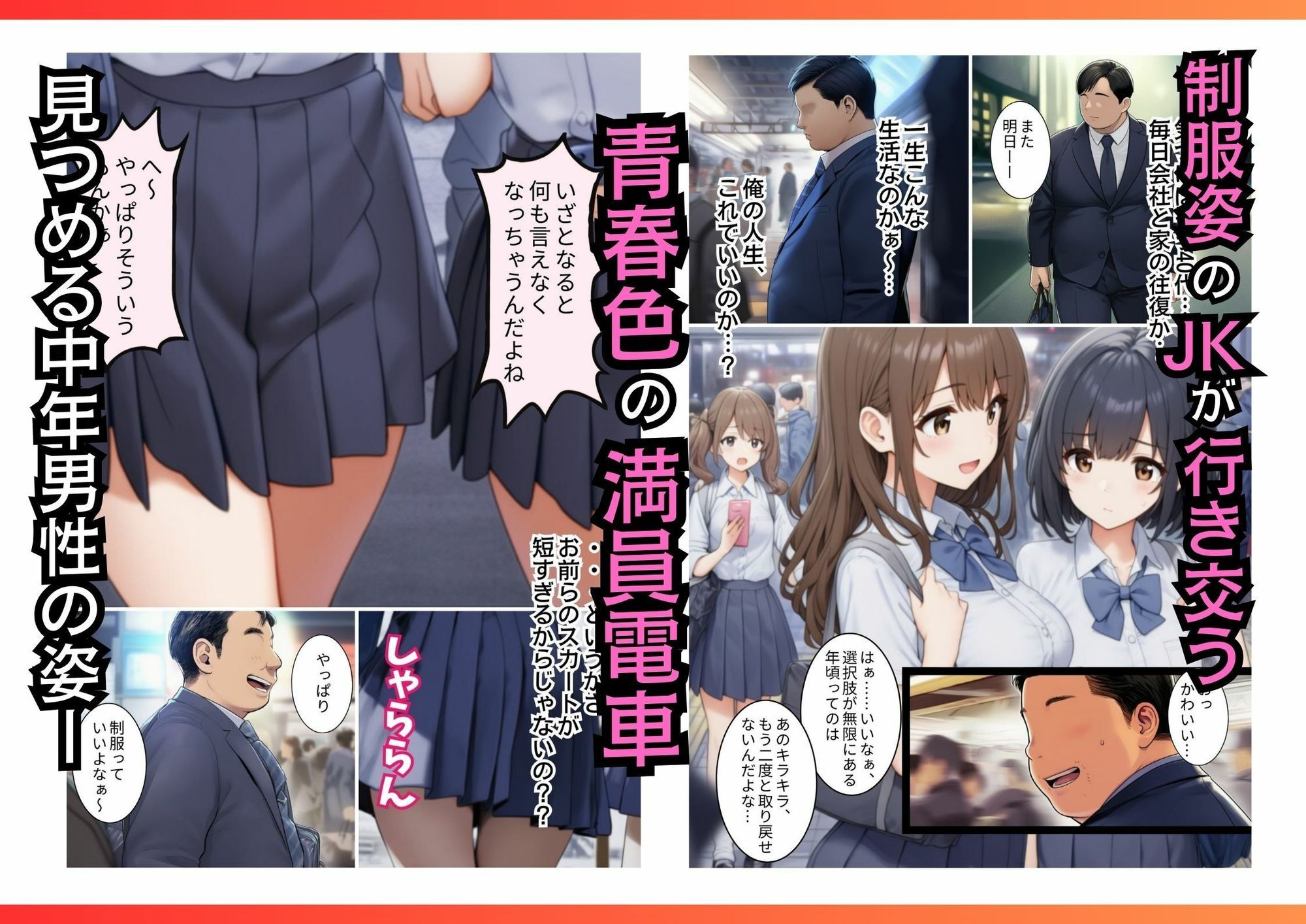 とらぶる痴●！春菜と唯と電車エッチしちゃう話 サンプル1ページ目