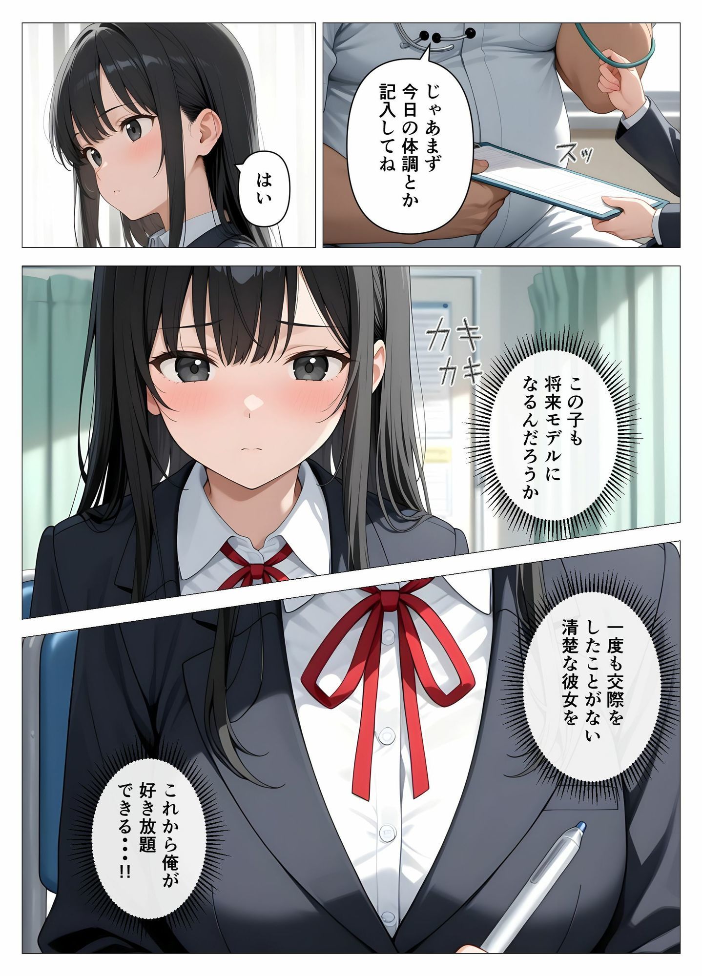 内科検診の担当医になって女子校生を好き放題 サンプル7ページ目
