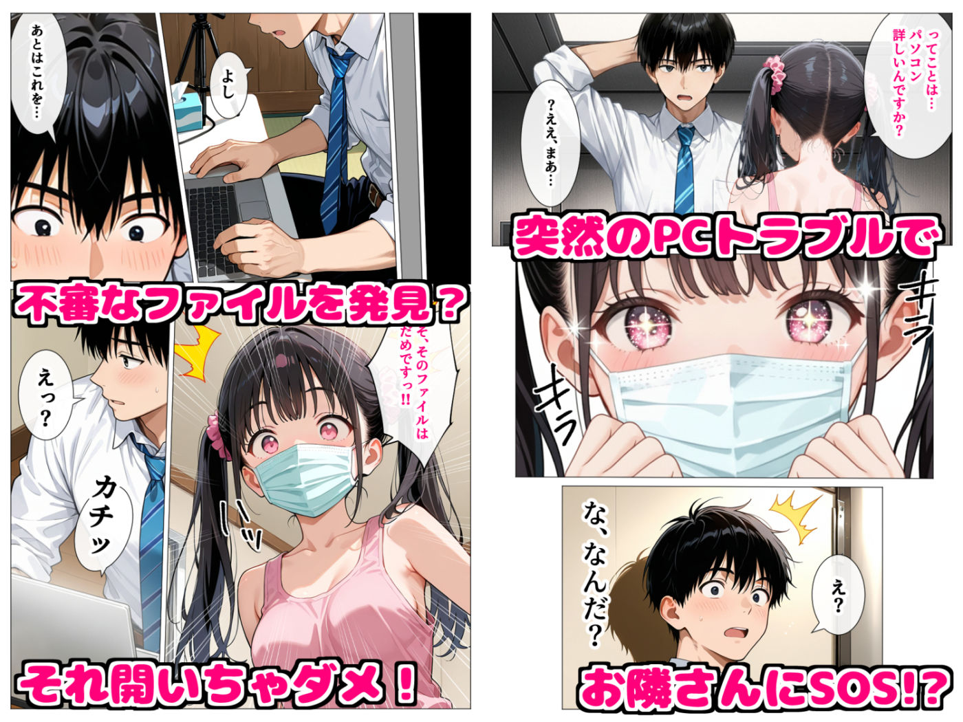 いつもノーブラのエチエチなお隣さんが実はセクシーなエロ配信者だった件 サンプル2ページ目