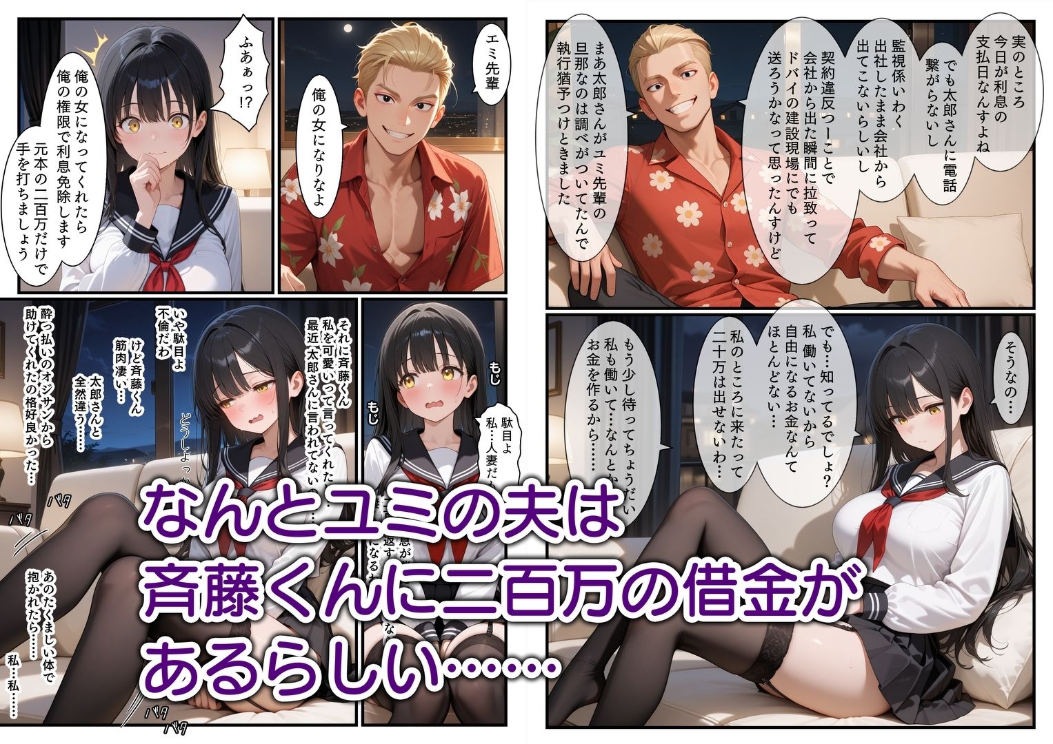 NTR 平成一桁生まれ主婦デカチン借金取りに堕ちる サンプル4ページ目