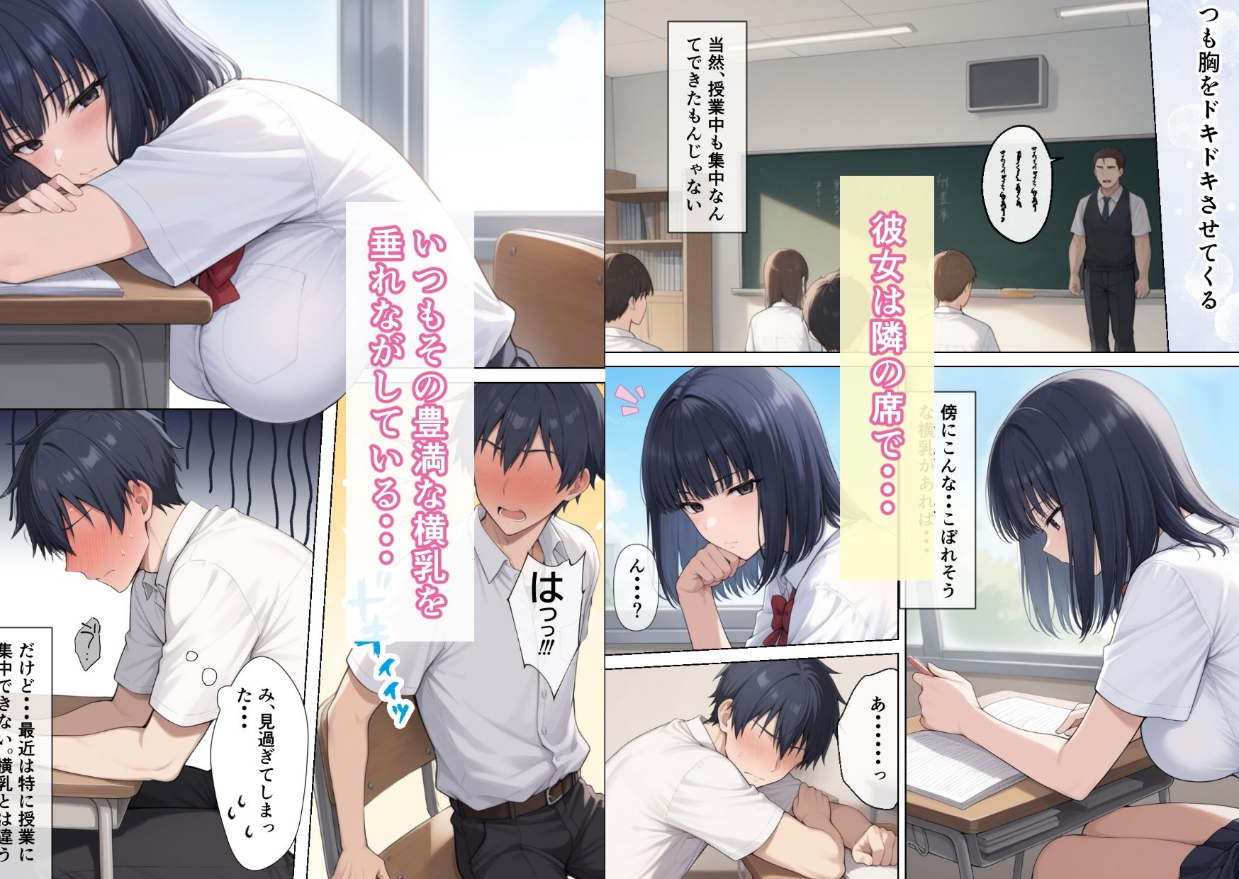 クラスの巨乳図書委員長はお義姉ちゃん サンプル2ページ目