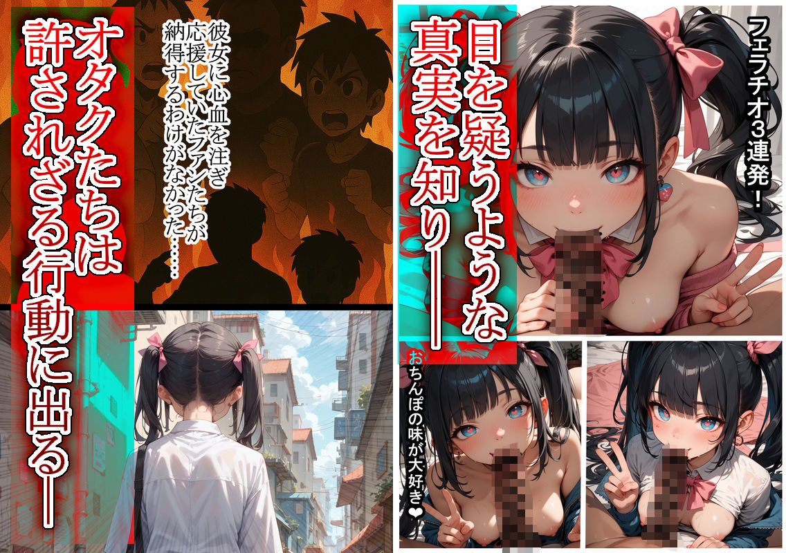 偽神ノ背教者―清純派アイドルのハメ撮りが流出してオタクたちにマワされてしまう話― サンプル4ページ目