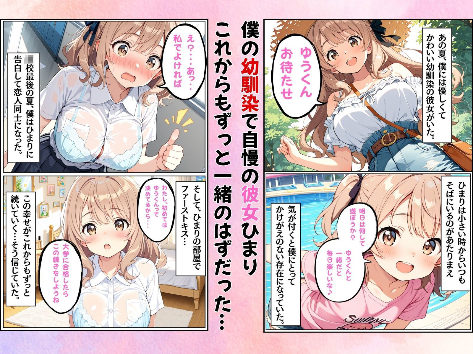 幼馴染の体を知らない男に奪われてNTRされた件 サンプル1ページ目
